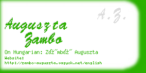 auguszta zambo business card